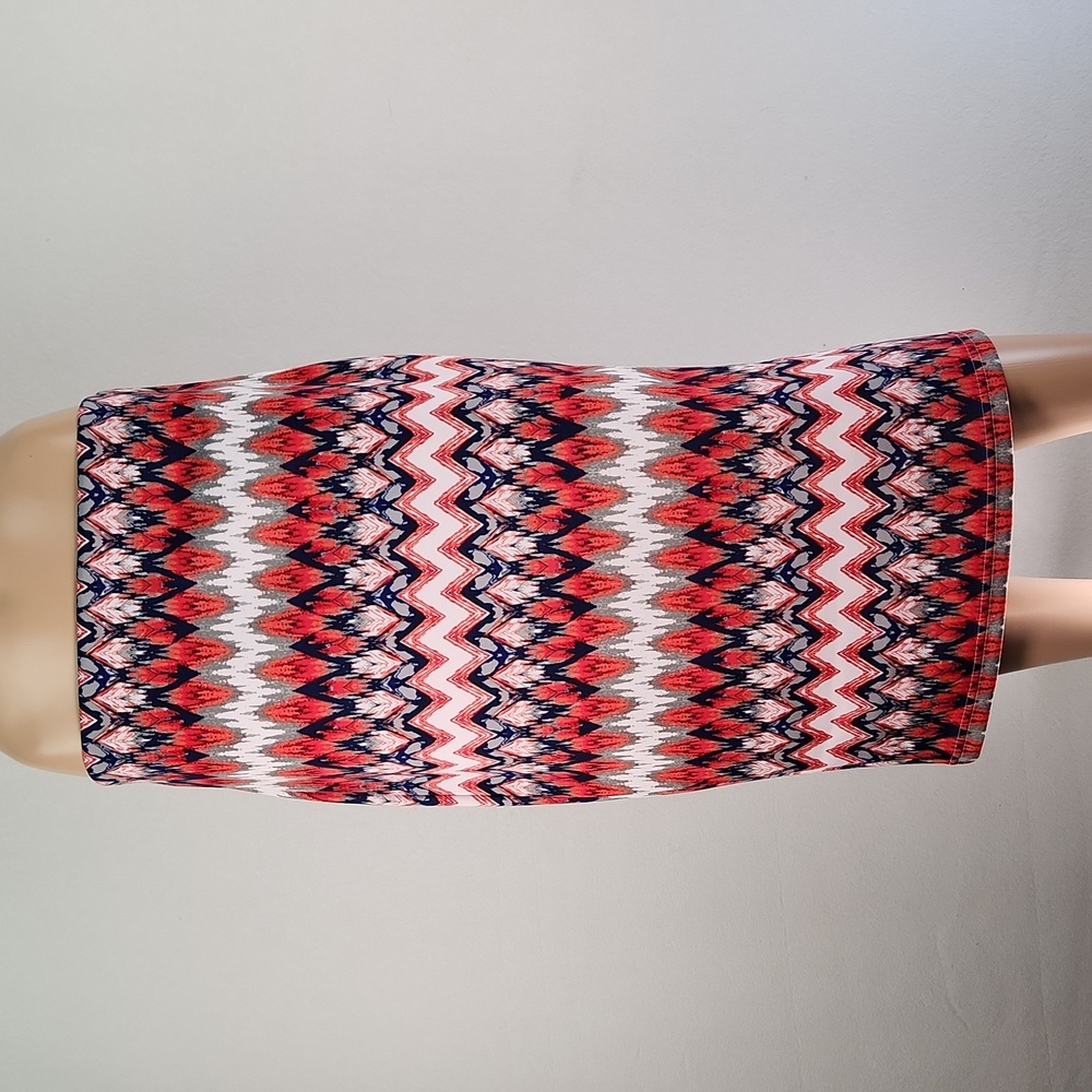 SEQUIN HEART Patterned Pencil Skirt Size L